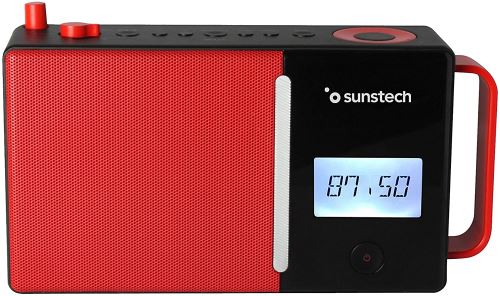 Sunstech RPDS500 Sunstech RPDS500 Radio Portable numérique FM, BT (v5.0), Port USB, Connexion aux-in. Couleur : Rouge.