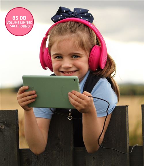 Casque audio pour enfants, PowerLocus P2, Casque Pliable Bluetooth - Rose - Casque  audio - Achat & prix