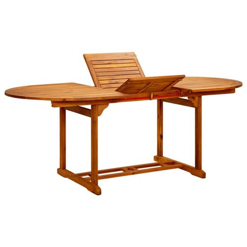 Vidaxl Marron Table De Jardin 200X100x75 Cm Bois D Acacia Massif