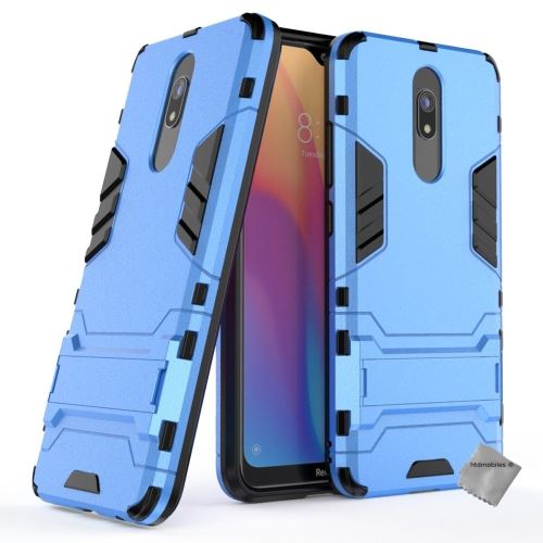Housse etui coque rigide anti choc pour Xiaomi Redmi 8 avec film ecran - BLEU CLAIR