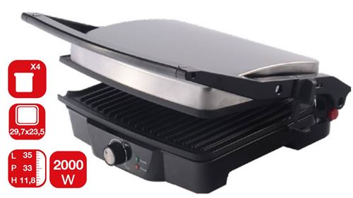 Machine à sandwich pliant 2000 watts. AR1S30