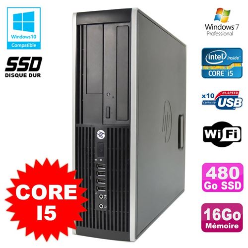Pc hp compaq elite 8100 sff intel core i5 3.2ghz 16go 480go ssd graveur wifi w7 État correct - Hewlett-Packard reconditionné disponible sur Fnac