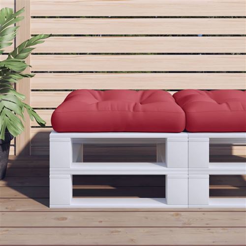 Coussin rouge vineux 50 x 50 x 10 cm