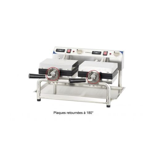 gaufrier double ouverture 180° 3600w - cg180d