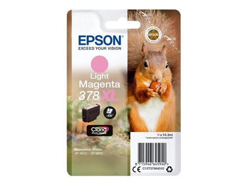 Epson 378XL - 10.3 ml - XL - magenta clair - original - blister - cartouche d'encre - pour Expression Home XP-8605, XP-8606; Expression Photo XP-8500, XP-8505, XP-8700