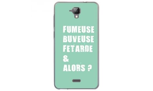 Coque souple pour Altice S40 avec impression Motifs fumeuse et alors turquoise