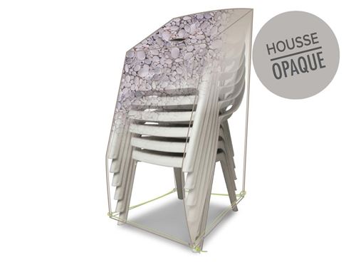 Housse de protection pour piles de chaises 66 x 66 x 110 cm galets
