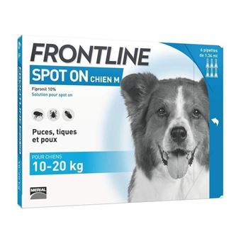 FRONTLINE Spot On chien 10-20kg - 6 pipettes - 1