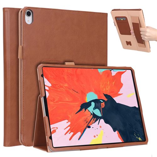 Etui en PU style vintage marron pour votre Apple iPad Pro 11-inch (2018)