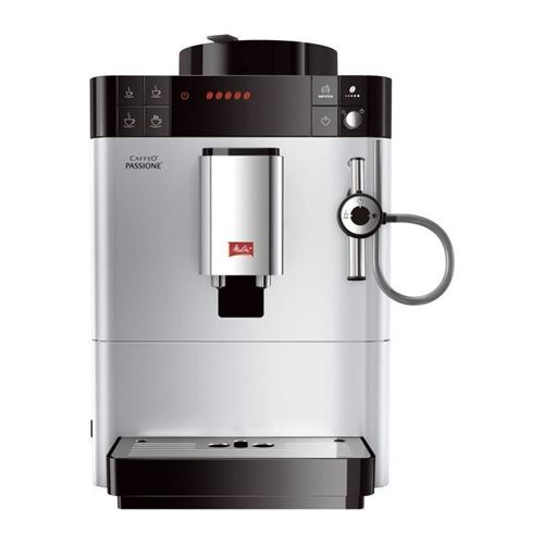 Melitta CAFFEO Passione - Machine à café automatique avec buse vapeur "Cappuccino" - 15 bar - argent