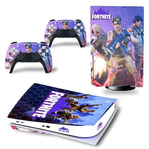 GENERIQUE Autocollant Stickers de Protection pour Console Sony PS5 Edition Standard - - Fortnite (TN-PS5Disk-4321) 