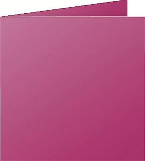 Pollen Carte 210g pliée 135x135 framboise 210g pqt 25