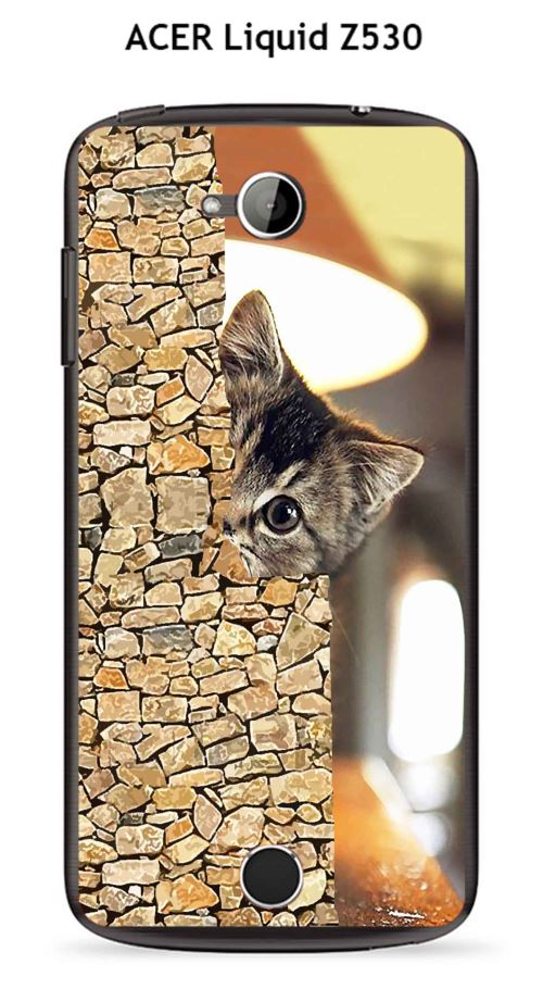 Coque TPU gel souple ACER Liquid Z530 design Chat caché