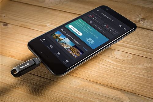 Clé USB-C ABLAZE 128 Go - Double USB 3.0 + Type-C - Compatible IPhone 16/15, Android, PC, Mac - 6