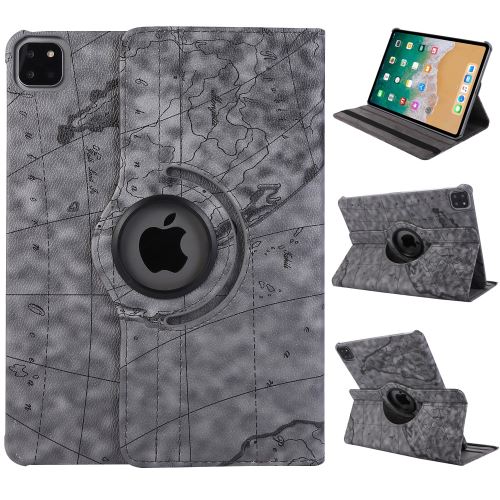 Etui en PU + TPU impression de peau de carte avec support gris pour votre Apple iPad Pro 11 pouces (2020)