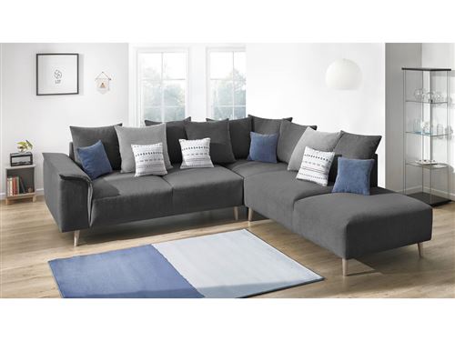 1334 Sur Bobochic Canape Grand Angle London Gris Fonce Angle
