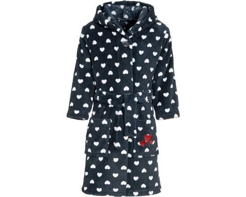 PLAYSHOES  peignoir coeurs junior bleu/blanc