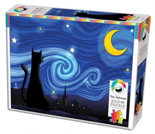 Cobble Hill The Oatmeal Puzzle Mrowwy Night 500 pièces