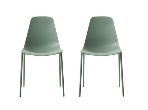 HOMEMANIA Set de 2 Chaises Antila - pour Salle à Manger, Salon, Bureau - Vert d'Eau, 48,5 x 49 x 88 cm