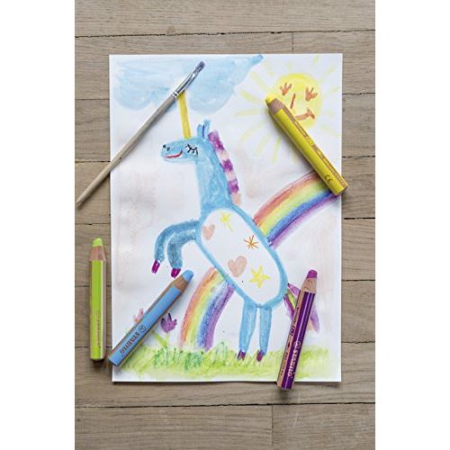 STABILO - Crayons multi-talents Woody 3 en 1 duo - Etui de 10 - Crayon de  coloriage - Creavea
