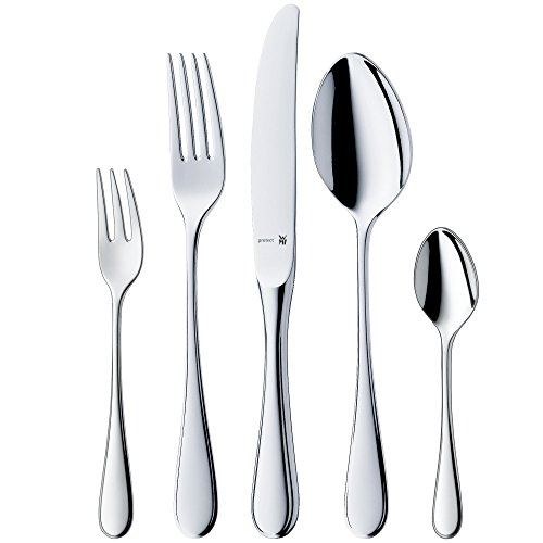 Wmf ménagère 30 pièces pour 6 personnes kent cromargan protect avec monobloc couteau en acier inoxydable poli très résistant au