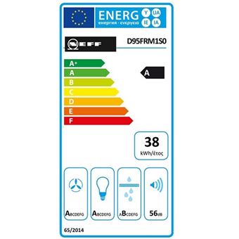 Hotte décorative murale 90cm 730m3/h noir - d95frm1s0 - neff