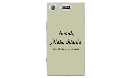 Coque souple pour Sony Xperia XZ1 Compact avec impression Motifs Avant, j'étais chiante vert