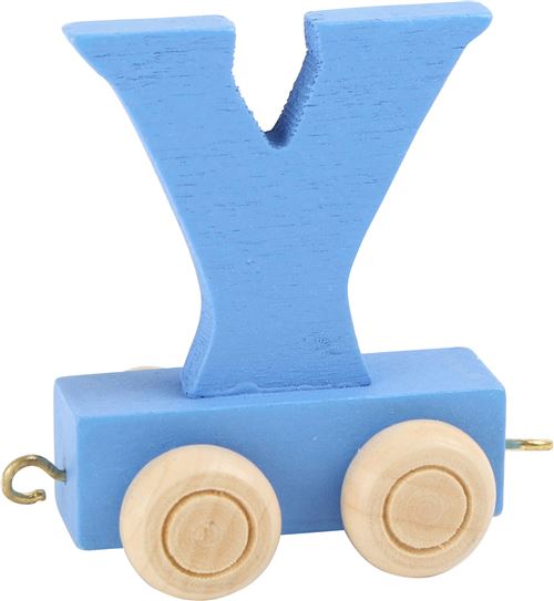 Legler lettre de train Y bleu 6,5 cm
