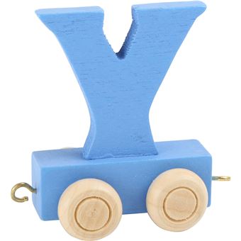 Legler lettre de train Y bleu 6,5 cm - 1