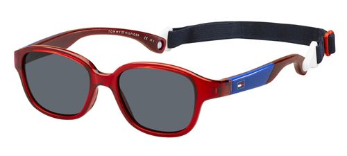 Tommy Hilfiger lunettes de soleil pour enfants avec élastique TH1499/S C9A/IR junior rouge/bleu
