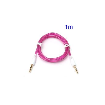 Cable Rose Connecteur Audio Double Jack 3 5 Mm Longueur 1 Metre Autres Achat Prix Fnac