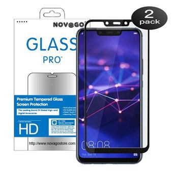 Huawei Mate 20 Lite - Pack de 2 Films Protection écran en Verre trempé Résistant Couvre la totalité de l'écran (X2, Noir) - 1
