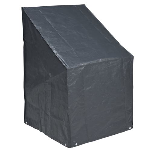 Nature Housse pour chaises empilées 110 x 68 cm PE gris foncé