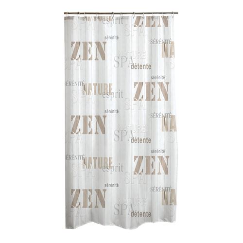 rideau de douche polyester 180*h200cm zen wood