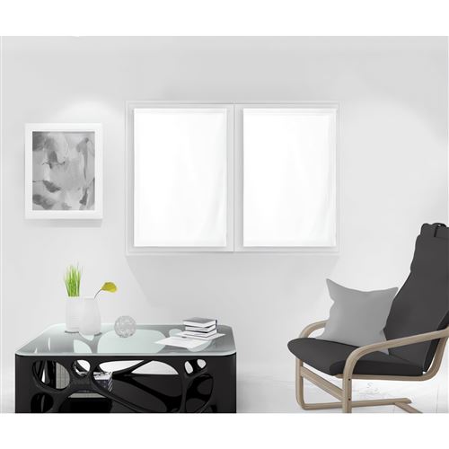 Paire de brise bise 60x90 cm DOLLY blanc par Soleil d'Ocre