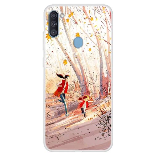 Coque en TPU impression de motifs mère et fille pour votre Samsung Galaxy A11