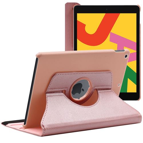 ebestStar Housse pour iPad 10.2 (2019, 2020, 2021) Support Rotatif 360 PU Cuir , Or Rose Gold