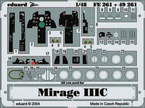Mirage Iiic - 1:48e - Eduard Accessories