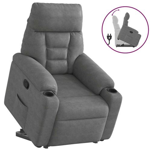 Vidaxl Gris Fauteuil Inclinable - Foncé - Image 3