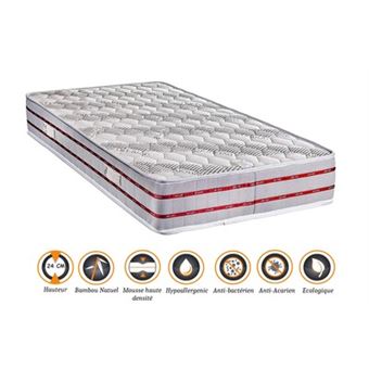 Matelas November Sirius 90x200 Cm - 16 Cm épaisseur, Latex Naturel Et Mousse Haute Densité