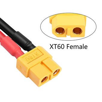2 Paires Connecteurs XT60 150mm 12AWG Plaqués Or – Câble Adaptateur Pour Drone LiPo Adaptateur XT60