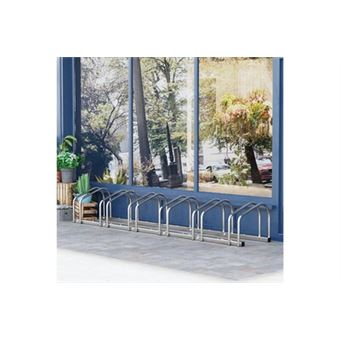 Râtelier 6 vélos dim. 179L x 33l x 27H cm acier galvanisé noir