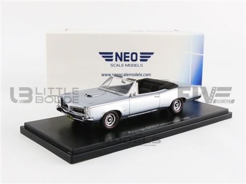 Voiture Miniature de Collection NEO 1-43 - PONTIAC GTO Convertible - 1966 - Silver - 46070