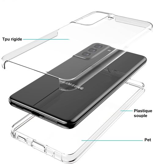 Pack Moxie 1 Housse TPU transparente + 1 verre trempé 2.5D pour Samsung  Galaxy S23