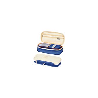 5pieces Trousse Scolaire Extensible Bleu Marin Trousse à Crayons Grande Capacité Sac à Crayons école Papeterie Organisateur Trousse à Maquillage pour Filles Garçons étudiants - 1
