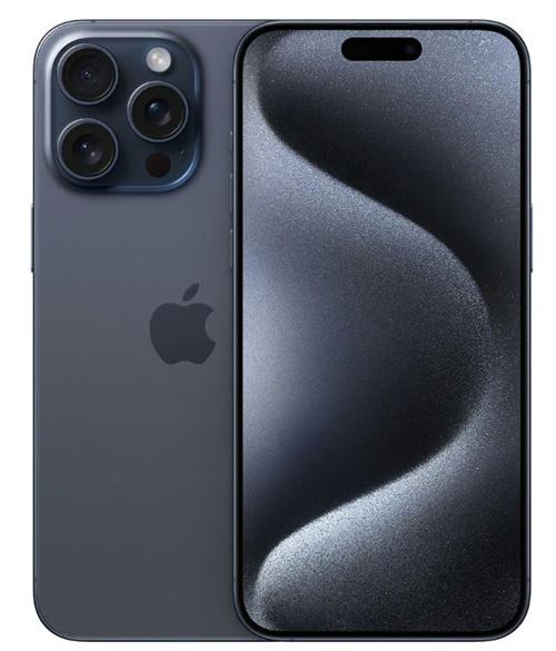 Apple iPhone 15 Pro Max 6,7"" 512 Go Titane bleu Reconditionné avec Batterie neuve État correct - N/A reconditionné disponible sur Fnac