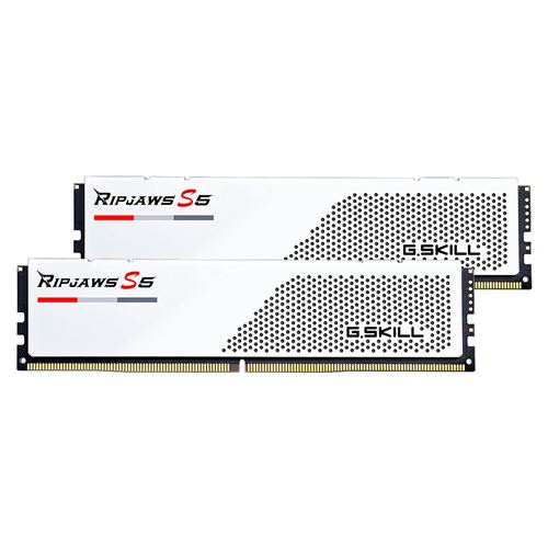 G.Skill Ripjaws S5 White - 2 x 24 Go (48 Go) - DDR5 6000 MHz - CL30 