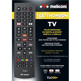 TELECOMMANDE TV THOMSON / TCL TLC05 MELICONI