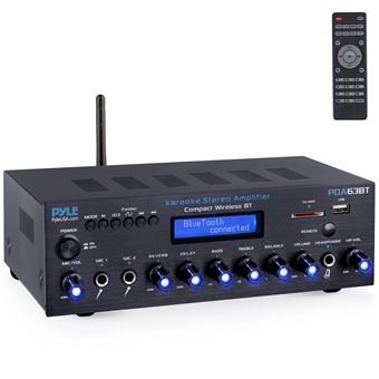 Amplificateur Bluetooth Stéréo Sans Fil - Multi-Canaux - Pyle - Noir - 200 Watts - 1