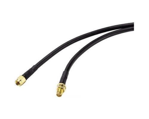 SpeaKa Professional antenne Rallonge [1x SMA mâle inversé - 1x SMA femelle inversé] 1.00 m noir